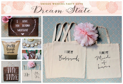 Dream State Bridal Party Tote Bags