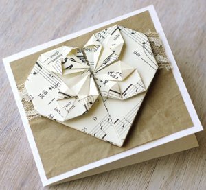 Adorable Origami Heart Card Adorable Origami Heart Card