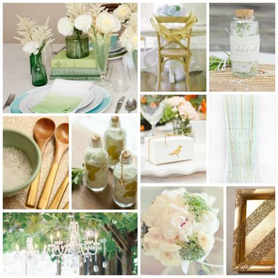 Wedding Color Schemes: Mint and Gold