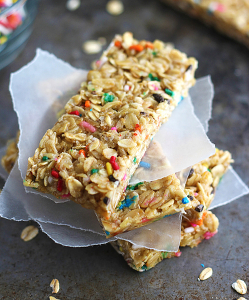 Cake Batter Granola Bars