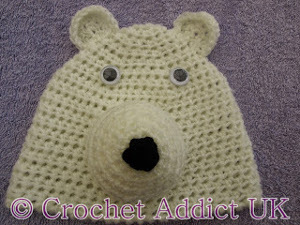 Polar Bear Crochet Baby Hat