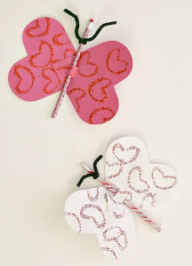 Lovely Butterfly Pencil Holder Valentines