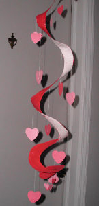 Hanging Hearts Paper Plate Mobile