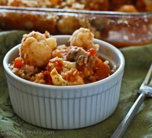 Cauliflower and Sausage Casserole