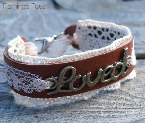 Lovely Leather and Lace Bracelet