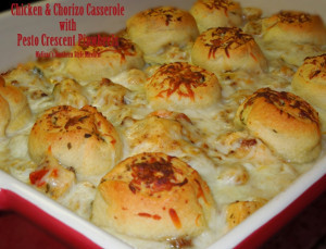 Chicken and Chorizo Pinwheel Casserole
