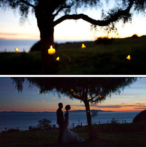 Suspended Outdoor Wedding DIY Lighting