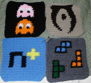 Pac-Man Crochet Square