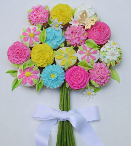 Beautiful Bouquet Cupcake Designs