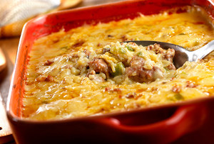 Hot Sausage and Rice Casserole