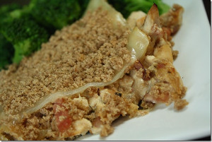 Lighter Chicken Cordon Bleu Casserole