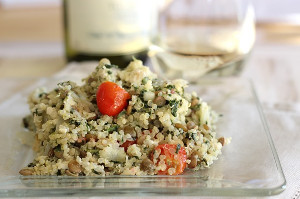 Tomato and Feta Quinoa Casserole