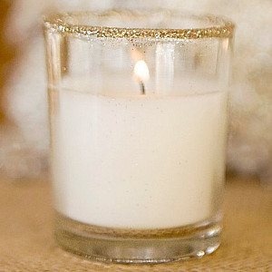 Gold-Rimmed DIY Candles