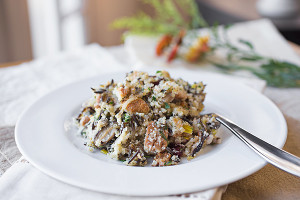 Gluten-Free Quinoa and Wild Rice Dressing