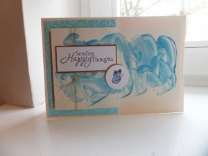 Shimmery and Perfect Blue Butterfly Card