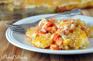 Panko-Crusted Creamy Carrot Casserole
