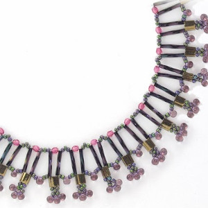 Bugles, Crystals, Tila's, Oh My Necklace