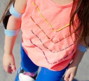 DIY Leather V Accent Shirt