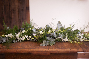 Dazzling Winter Wedding Foliage Table Garland