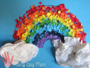 Confetti Rainbow Crafts for Kids