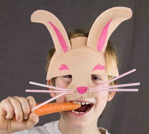 Easter Bunny Paper Plate Mask