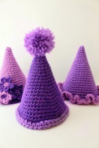 Easy Crochet Party Hats