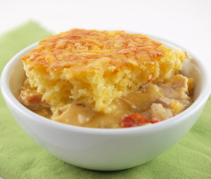 Turkey and Green Chile Cornbread Casserole