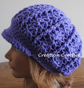 Slouchy Newsboy Crocheted Hat