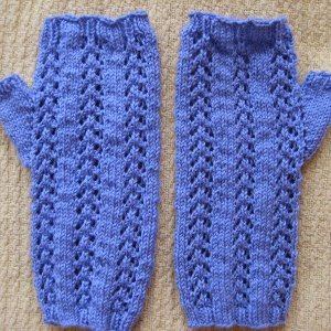 Bluebell Lace Fingerless Mitts