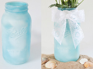 Faux Sea Glass Mason Jar Crafts