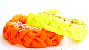 DIY Neon Plaited Bracelet
