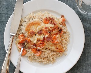 Smothered Chicken with Brown Rice