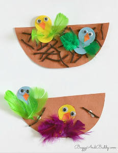 Spring Bird Nest Paper Crafts