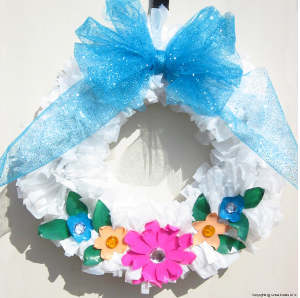 Stunning Recycled Spring Wreath