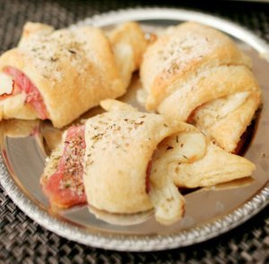 Parmesan Ham and Swiss Crescent Rolls