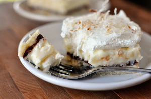 Chocolate and Coconut Cream Pie Bars