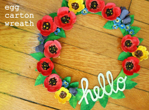Recycled Egg Carton Wreath Recycled Egg Carton Wreath