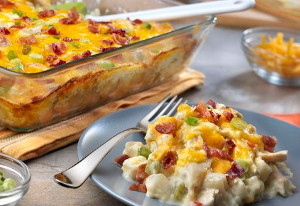Fully Loaded Chicken and Potato Casserole