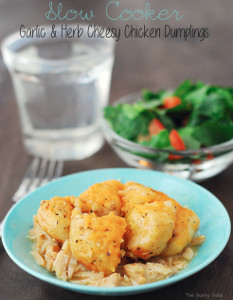 Garlic and Herb Cheesy Chicken Dumplings