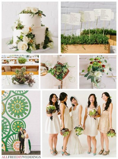 Wedding Color Schemes: Greens