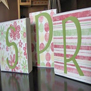Spring Letter Blocks