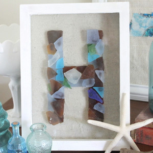 Sea Glass Shadow Box