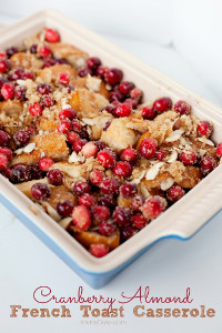 Cranberry Almond French Toast Casserole