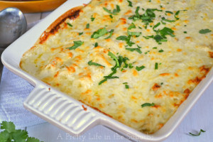 Creamy Chicken and Green Chili Enchiladas