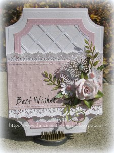 Beautiful Best Wishes Die Cut Card