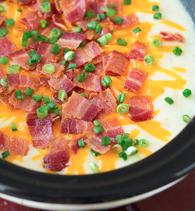 Slow Cooker Loaded Potato Soup for Six