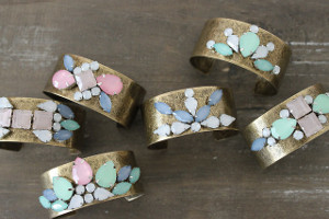 DIY Gem Embellished Cuffs