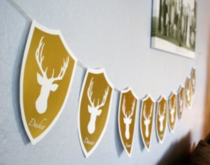 Gilded Reindeer Banner