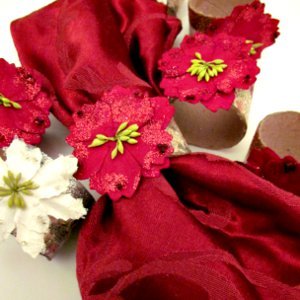 Radiant Poinsettia Napkin Rings