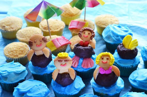 Pool Party Cupcakes